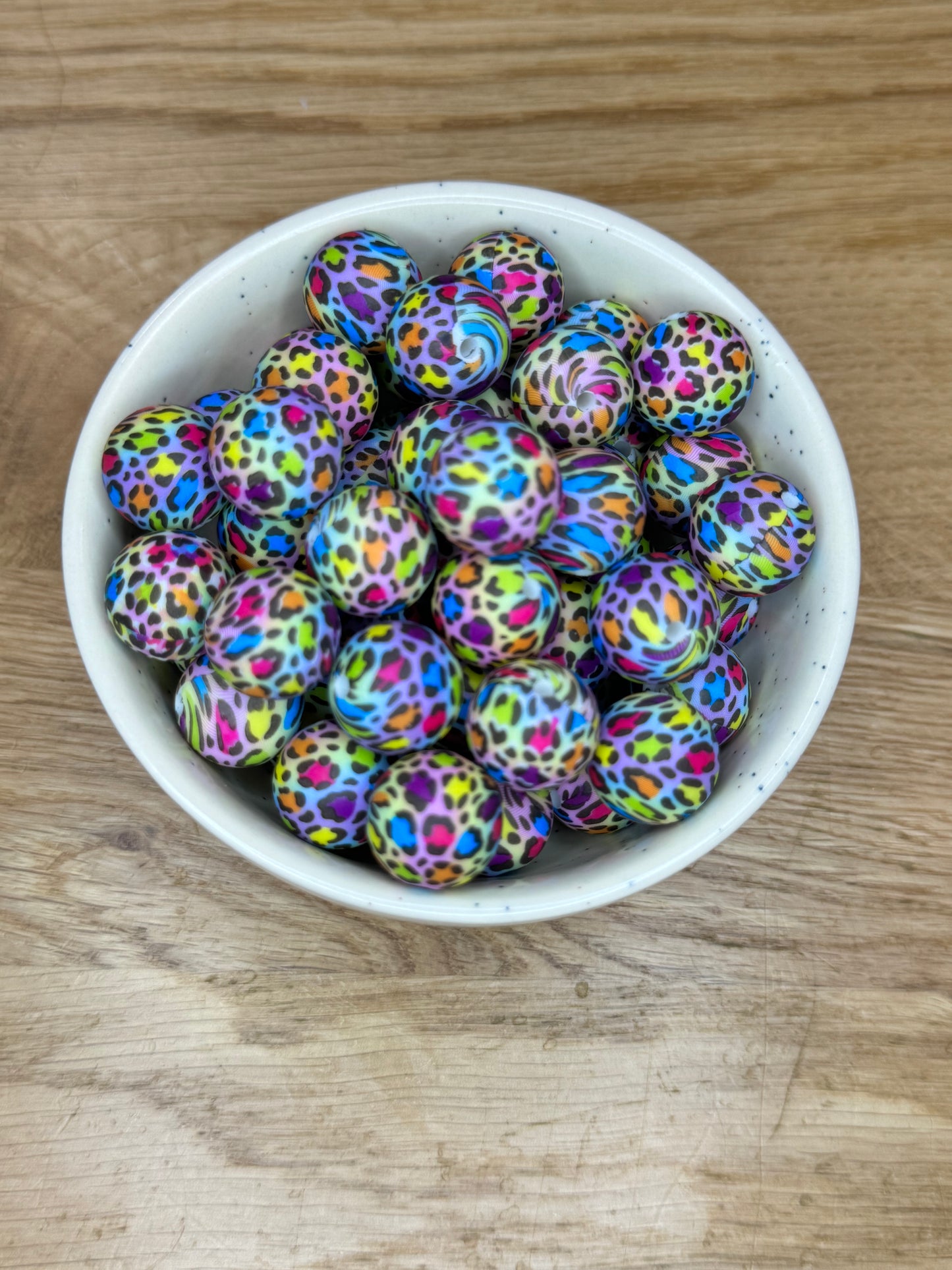 15mm 90’s Leopard Silicone Bead