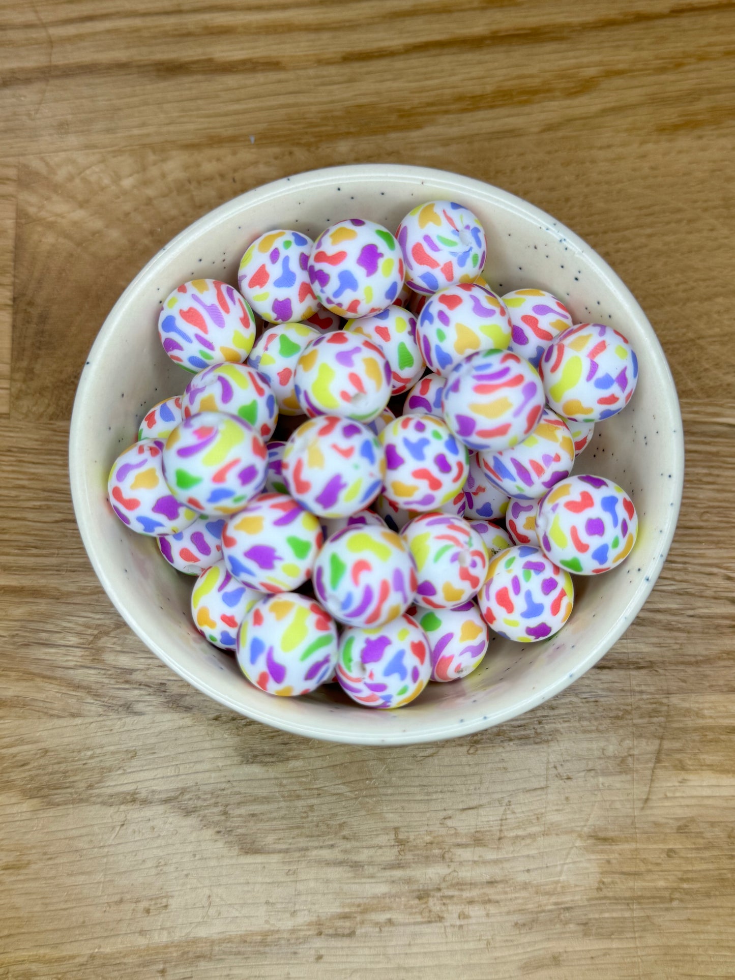 15mm 90’s Cheetah Silicone Bead