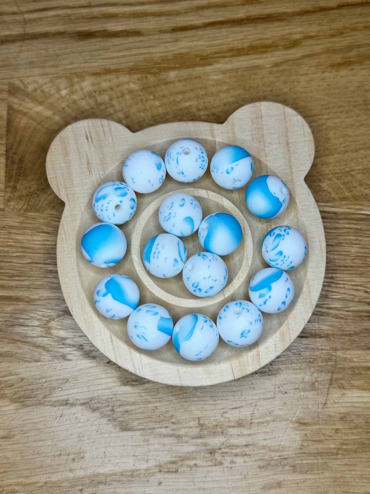 15mm Rain Drops Silicone Bead