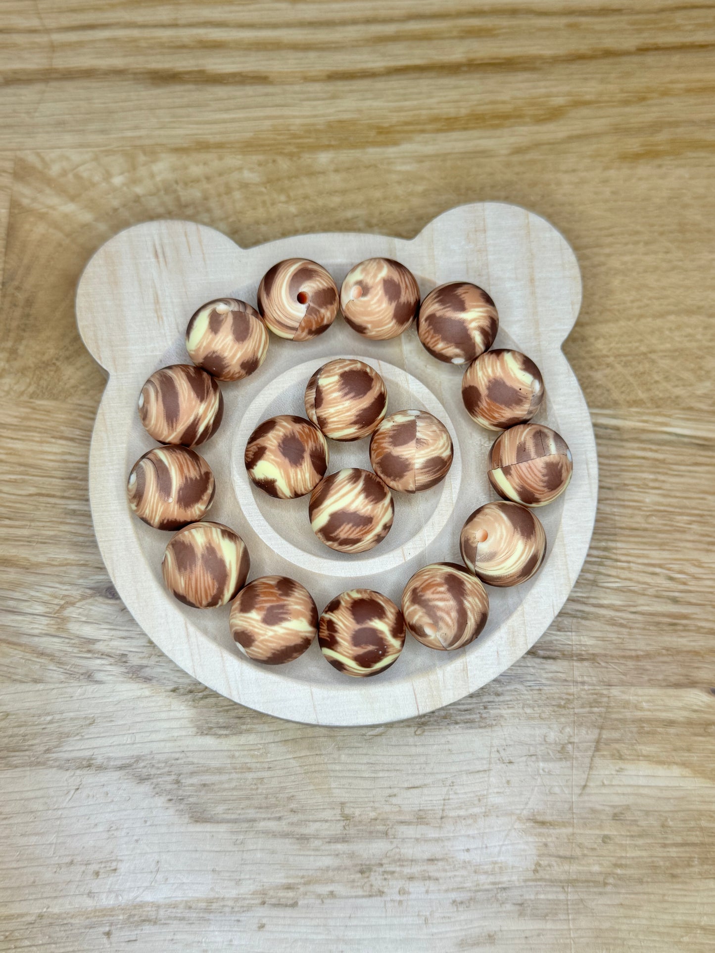 15mm Safari Silicone Bead